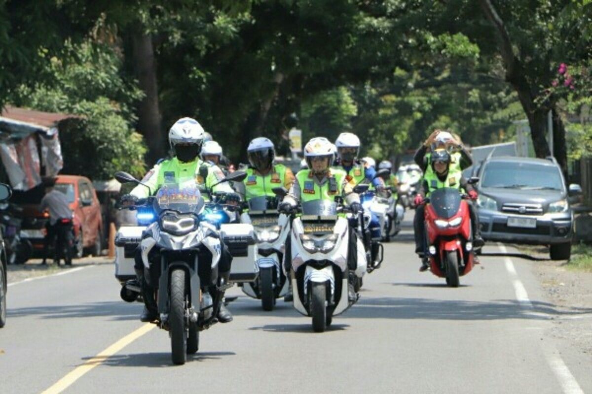 Patroli Kamtibmas di Sulut Dipimpin oleh Kapolda dengan Menggunakan Kendaraan Roda Dua