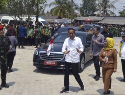 Presiden Meninjau Pasar Rumbia di Lampung Tengah