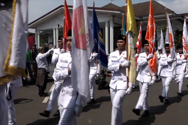 Kirab Pemilu 2024 dengan jarak 32 km digelar oleh KPU Kota Bogor