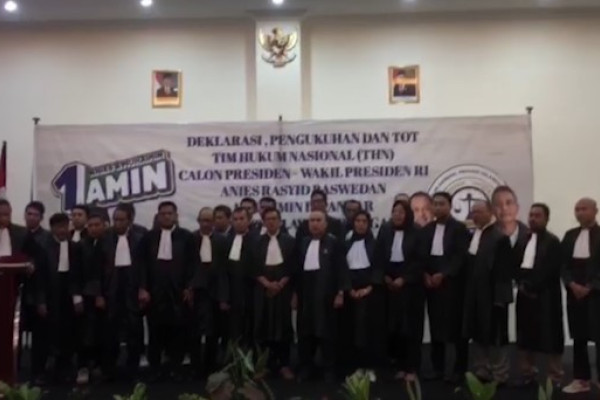 Amin Sultra Resmi Dikukuhkan Sebagai Tim Hukum Nasional